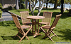 TGF 252 B  4 Legs Round Café Table D 70 & TGF 001  Folding Chair (4 pcs)