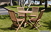 TGF 250 B  1 Leg Round Café Table D 70 & TGF 001  Folding Chair (4 pcs)