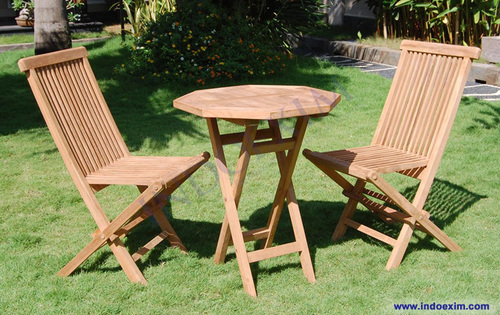 TGF 206 A  New Octagonal Folding Table D 60 & TGF 001  Folding Chair (2 pcs)