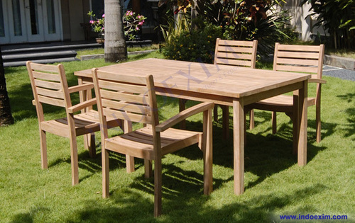 TGF 052 C  Rectangular Table 180x90 & TGF 217  Bridget Stacking Chair (4 pcs)