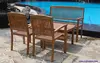 TGF 211  Bali Lombok Coffee Table & TGF 212  Lombok Stacking Chair (2 pcs) & TGF 202 A  Lombok Bench