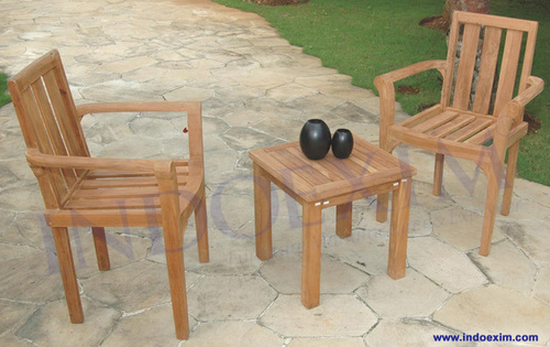 TGF 130 A  Square Coffee Table 50x50 & TGF 004  Paris Stacking Chair (2 pcs)