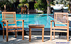 TGF130 A  Square Coffee Table 50x50 & TGF 213  Hampton Stacking Chair (2 pcs)