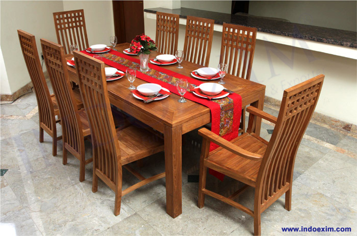 TIF 220 C  Richard Table 200x100 & TIF 231  Square Back Top Arm Chair & TIF 230  Square Back Top Cha