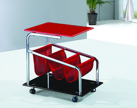 Modern Red Coffee Table with Caster