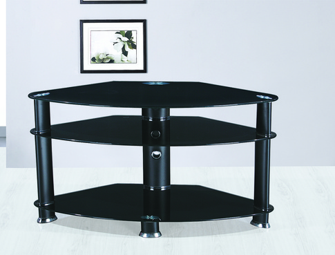 modern living room furniture-tempered glass tv stand