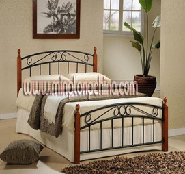 steel wood bed