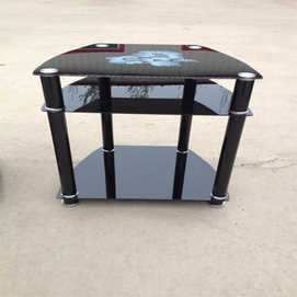tempered glass tv stand design