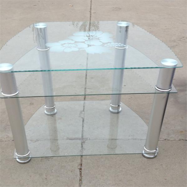 tempered glass tv stand design