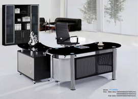 Glass office desk PT-D006