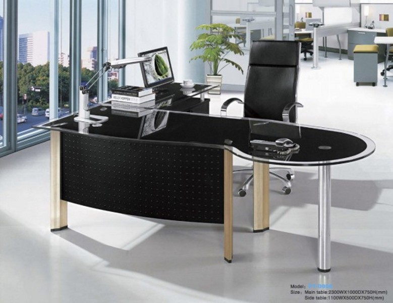 Glass office desk PT-D008