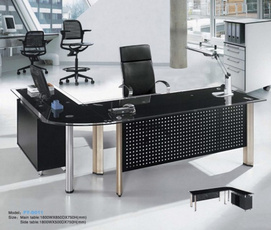 Glass office desk PT-D011