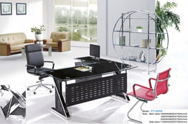 Glass office desk PT-D056