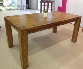 European Solid Oak Dining Table