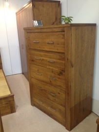 European Solid Oak 5-chest Drawers