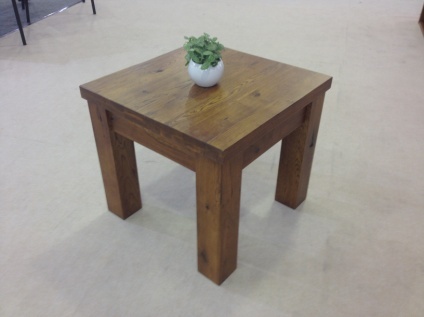 European Solid Oak Side Table