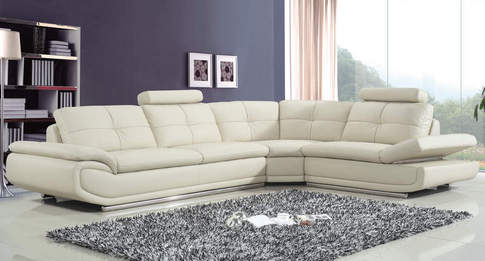 Modern L shape leather sofa FM079 Bella