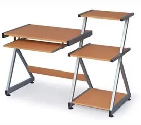 Computer desk with rack