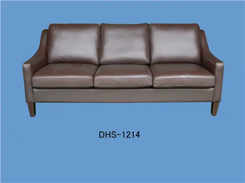 Brown leather sofa DHS-1214