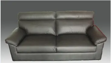Black leather sofa DHS-1257