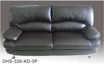 Black leather sofa DHS-326