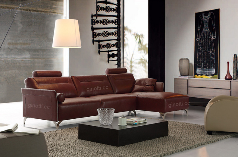 Chinese hiqh quality full leather sofa GLS1075 of Guangdong sofa wholesaler price