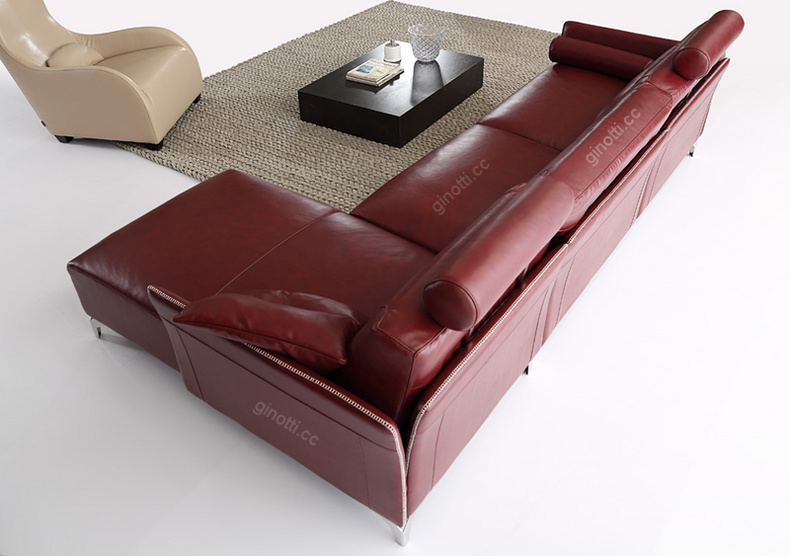 Chinese hiqh quality full leather sofa GLS1075 of Guangdong sofa wholesaler price