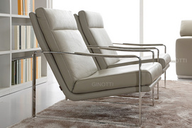metal frame leather armchair GEC6135 from Guangdong Dongguan sofa factory