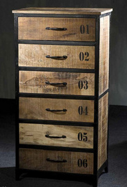 INDUSTRIAL 6 DRAWER CHEST