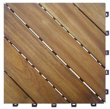 Solid Acacia Outdoor Deck Tiles - Camp Diagonal