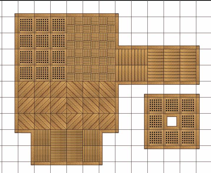 Solid Acacia Outdoor Deck Tiles - Camp Diagonal