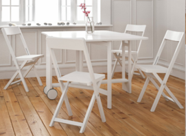 Flat Butterfly Set(1 table with 4 chairs)