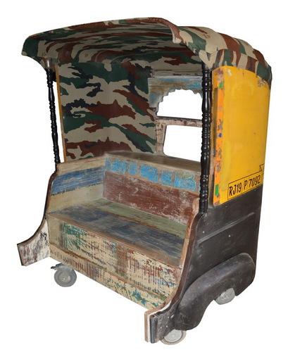 IRON WDN SEAT TUK TUK SOFA