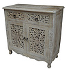 WDN.CARVED 2 DRAWER 2 DOOR CABINET