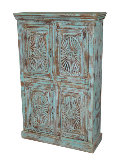 WDN. SUNCARVED DOOR CABINET