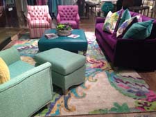 Company C for Norwalk furniture makes a bold color and texture statement.