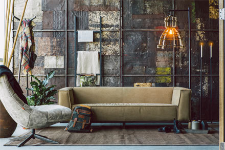 Modern 2 seater sofa square sofa