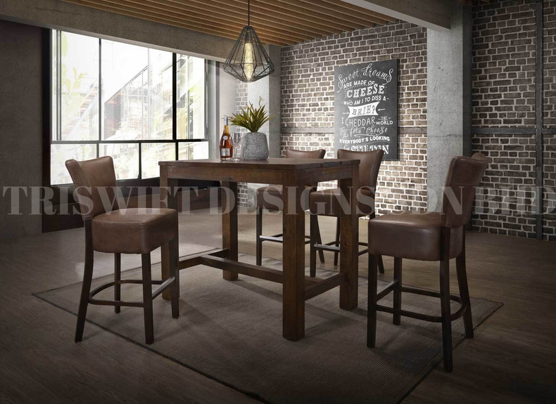 TS Luie Pub Set Dining Chair Dining Table