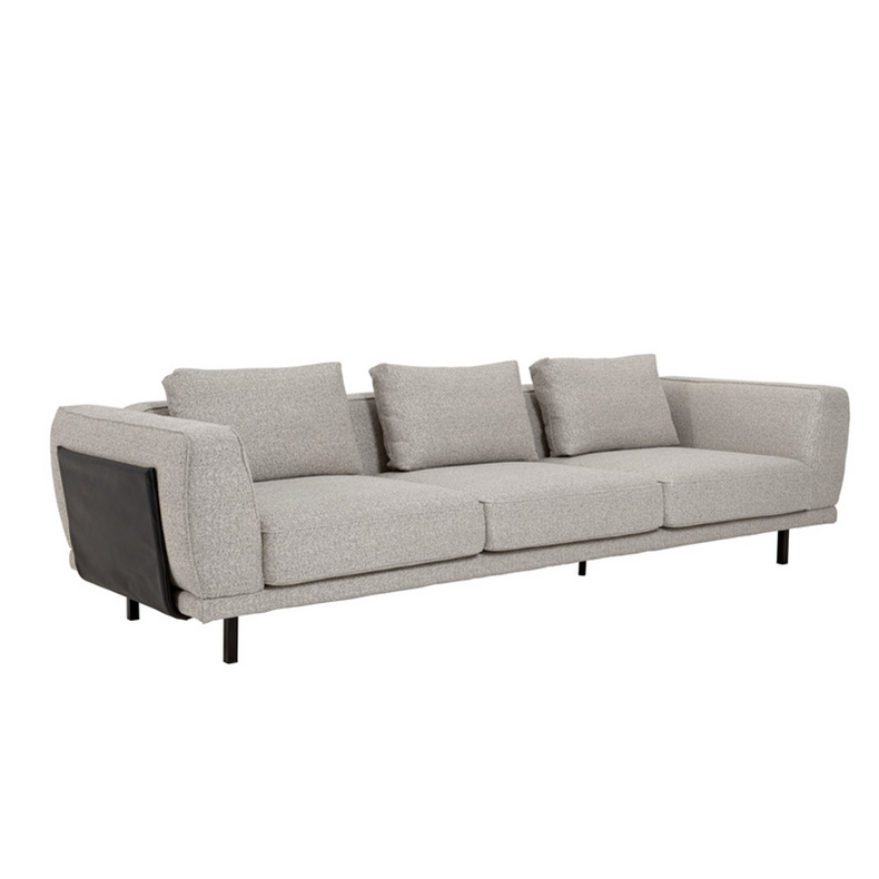 Grey Fabric Sofa 3 Seaters