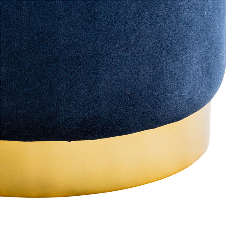 Nordic Dior pouf - blue velvet