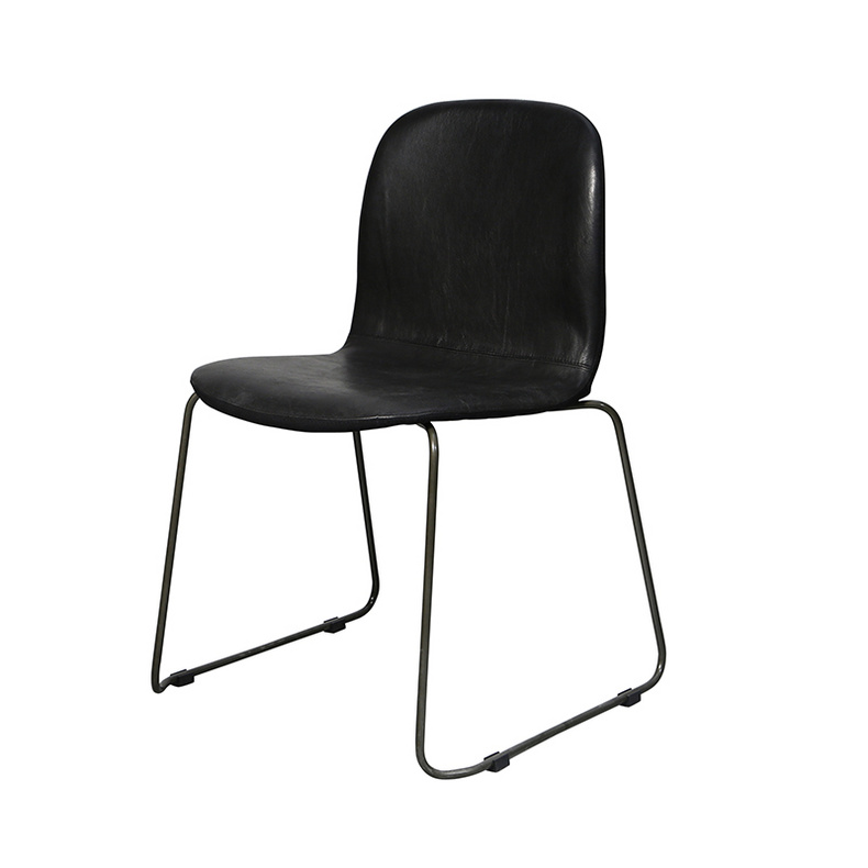 Nordic Dining chair - black leather