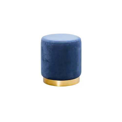 Nordic Dior pouf - blue velvet