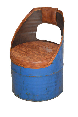 OLD IRON BARREL CHAIR