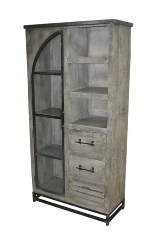 WOODEN IRON CABINET