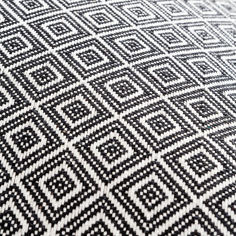 Nordic Bill pouf - black and white pattern