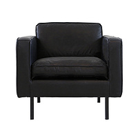 Nordic Octaaf sofa - 90cm - black leather