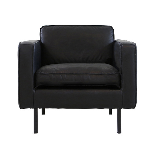 Nordic Octaaf sofa - 90cm - black leather