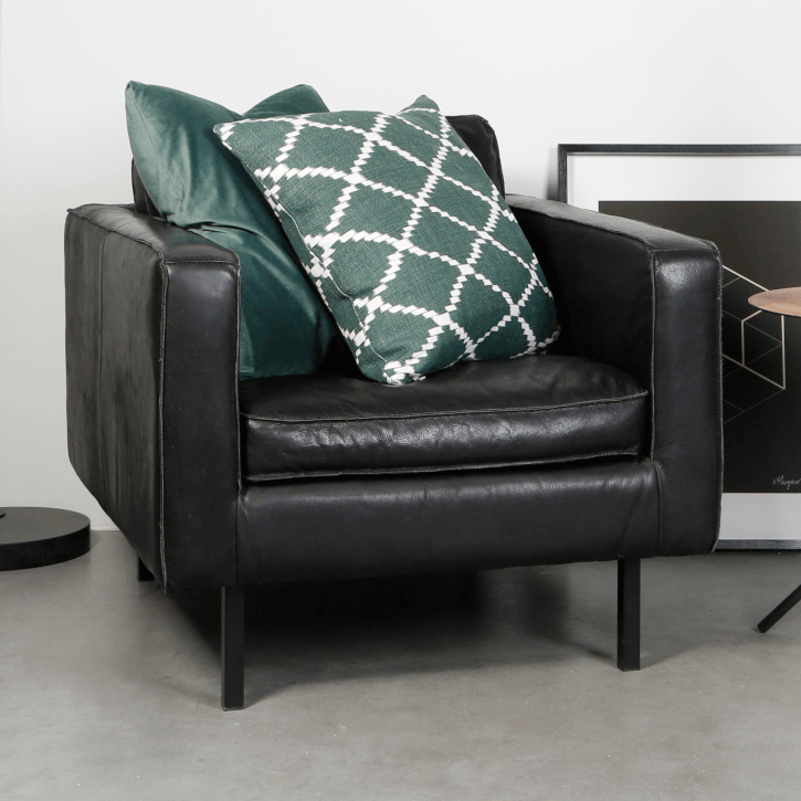 Nordic Octaaf sofa - 90cm - black leather