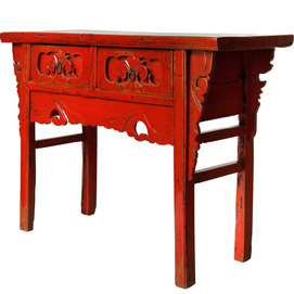 Ancient Age furniture Chinese traditional distressed vintage paint old fashioned console table