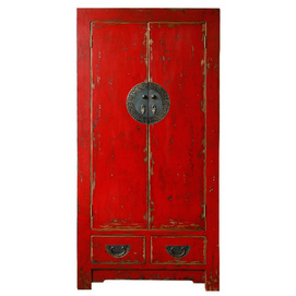 Ancient Age furniture Chinese traditional distressed paint wardrboe